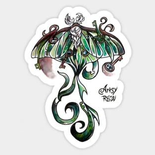 Luna Moth Keys Sticker